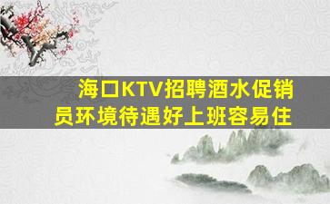 海口KTV招聘酒水促销员环境待遇好上班容易住